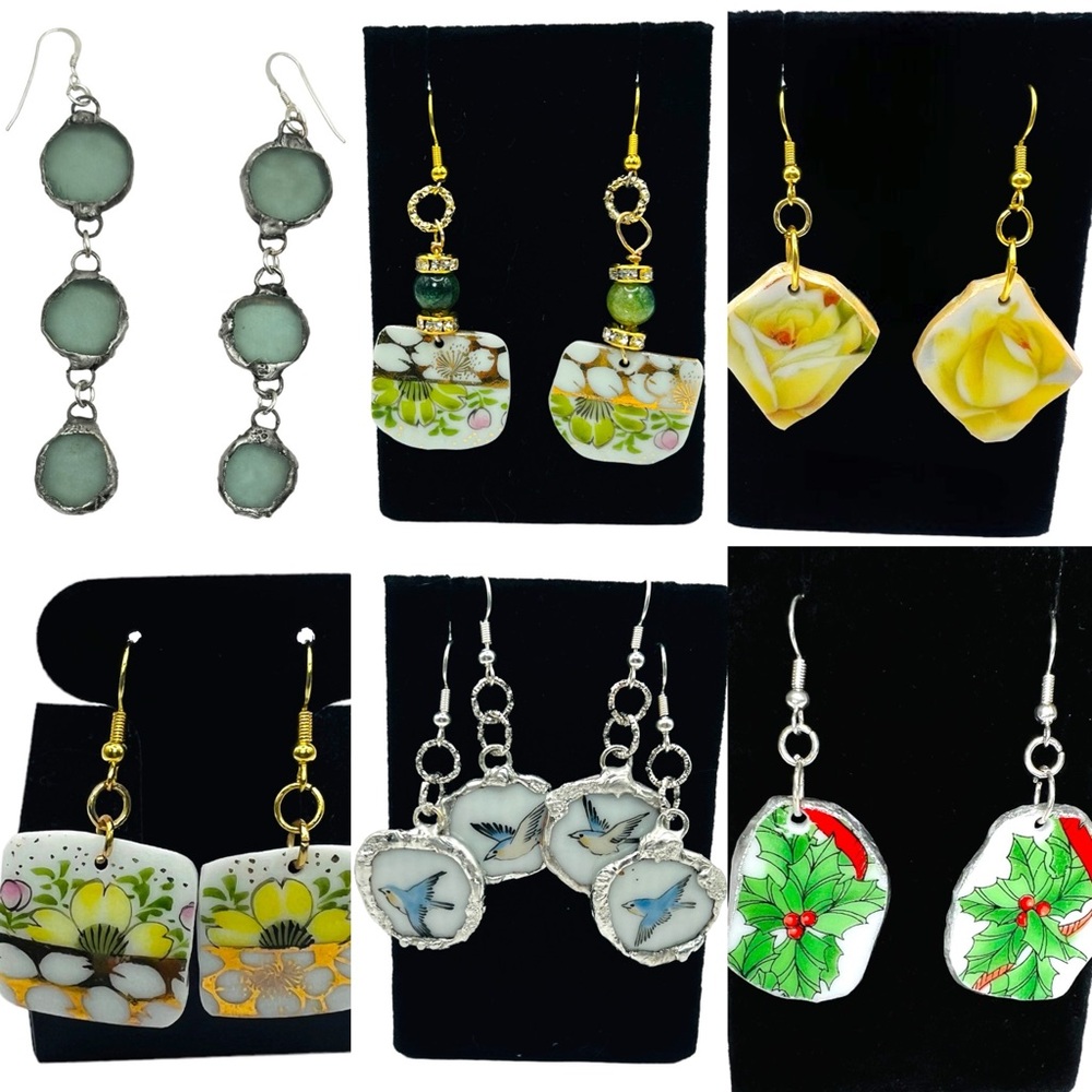 I create my pieces by incorporating mixed metals, mixed media & vintage jewelry - Picture 8 of 16